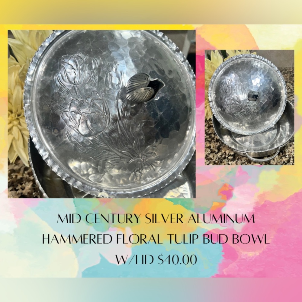 Midcentry Tulip Aluminum Bowl